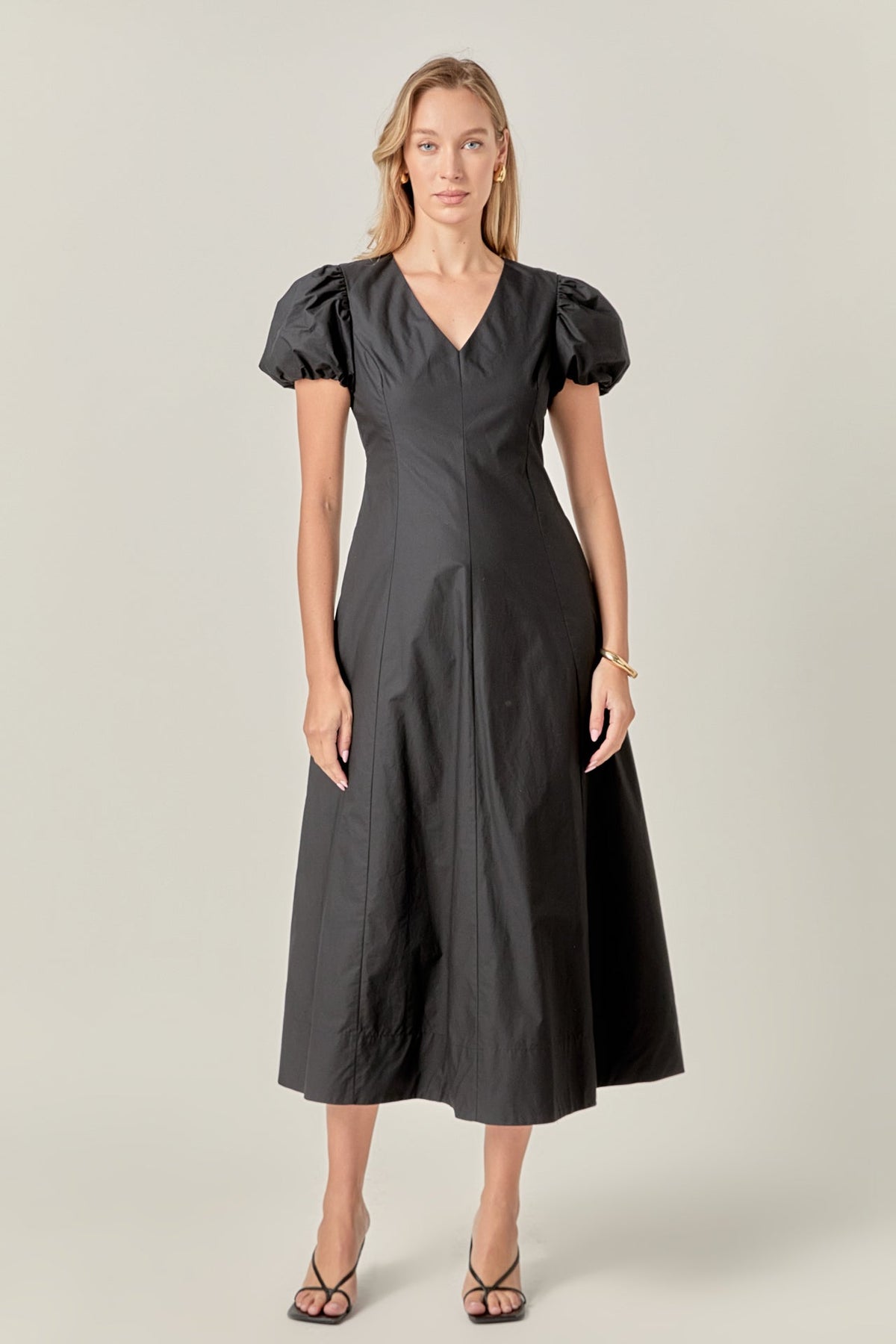 ENGLISH FACTORY - Deep V Neck Midi Dress - DRESSES available at Objectrare
