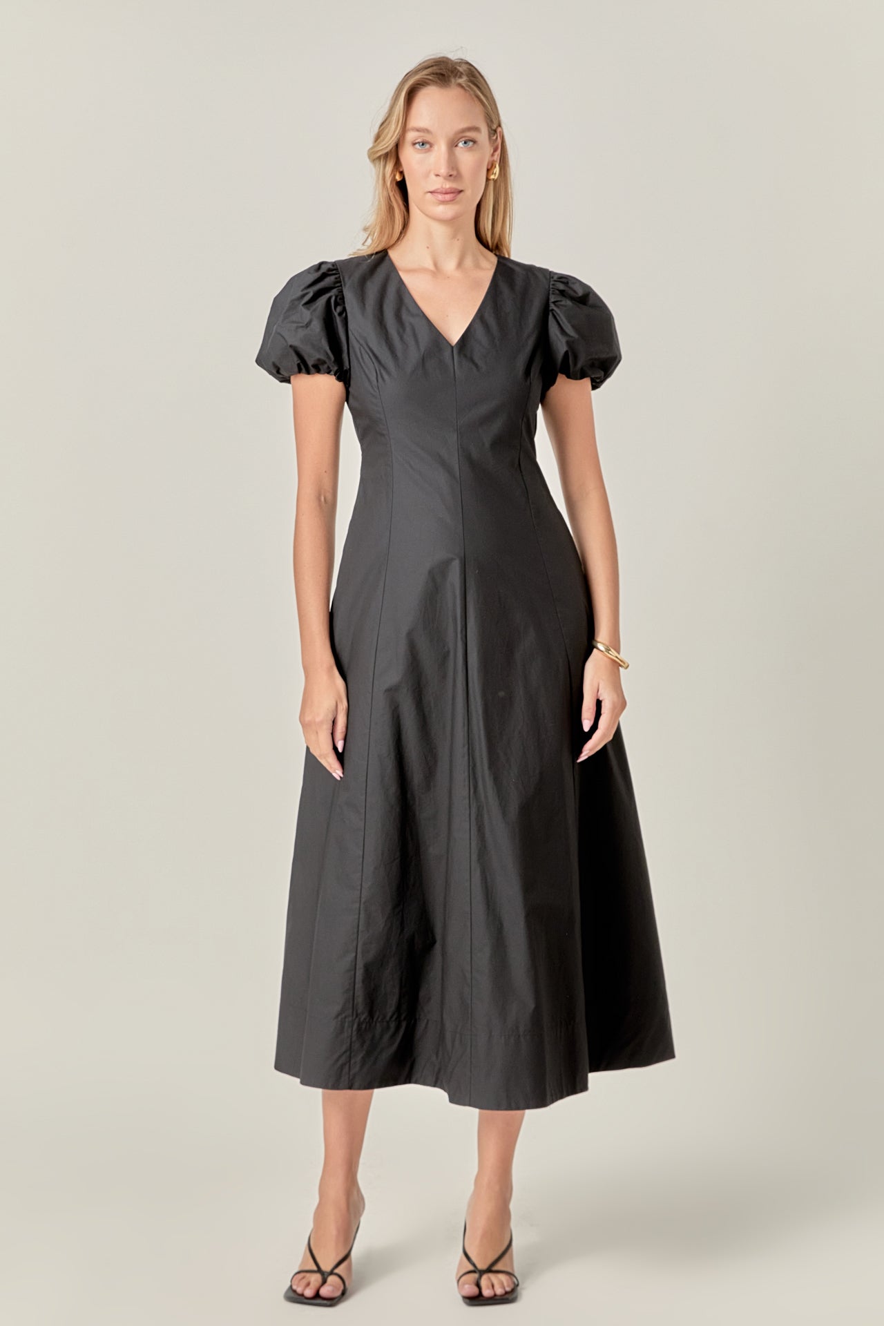 ENGLISH FACTORY - Deep V Neck Midi Dress - DRESSES available at Objectrare