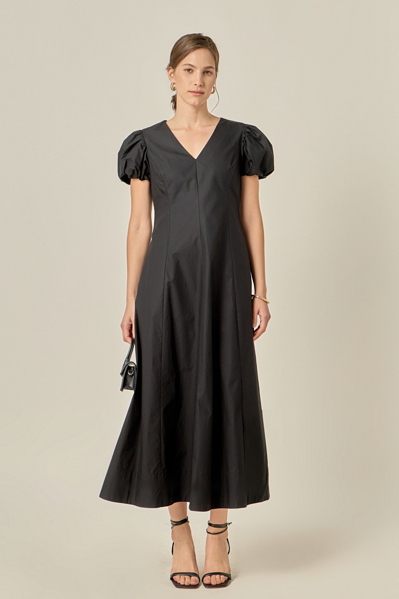 ENGLISH FACTORY - Deep V Neck Midi Dress - DRESSES available at Objectrare