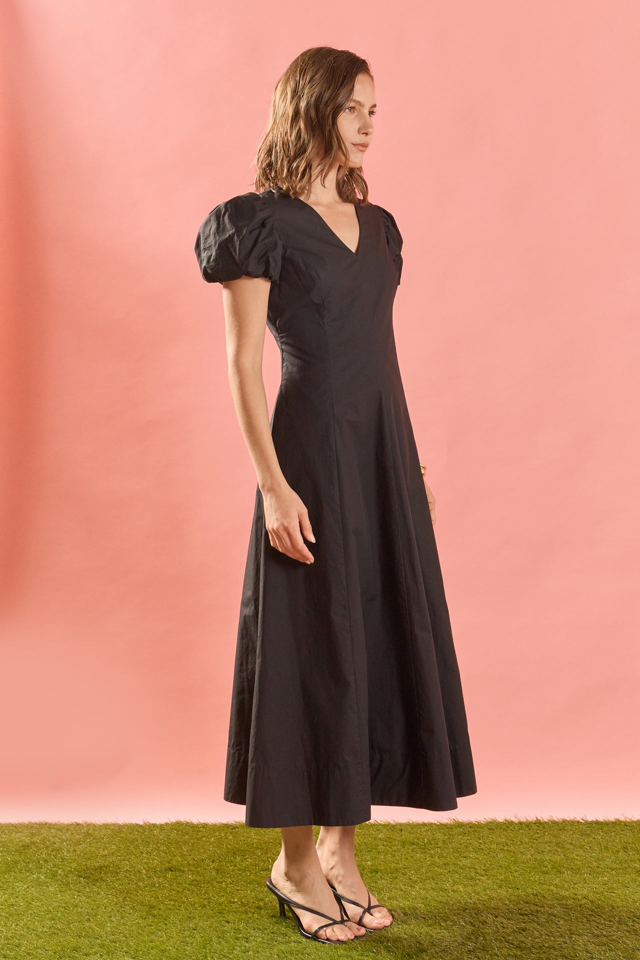 ENGLISH FACTORY - Deep V Neck Midi Dress - DRESSES available at Objectrare