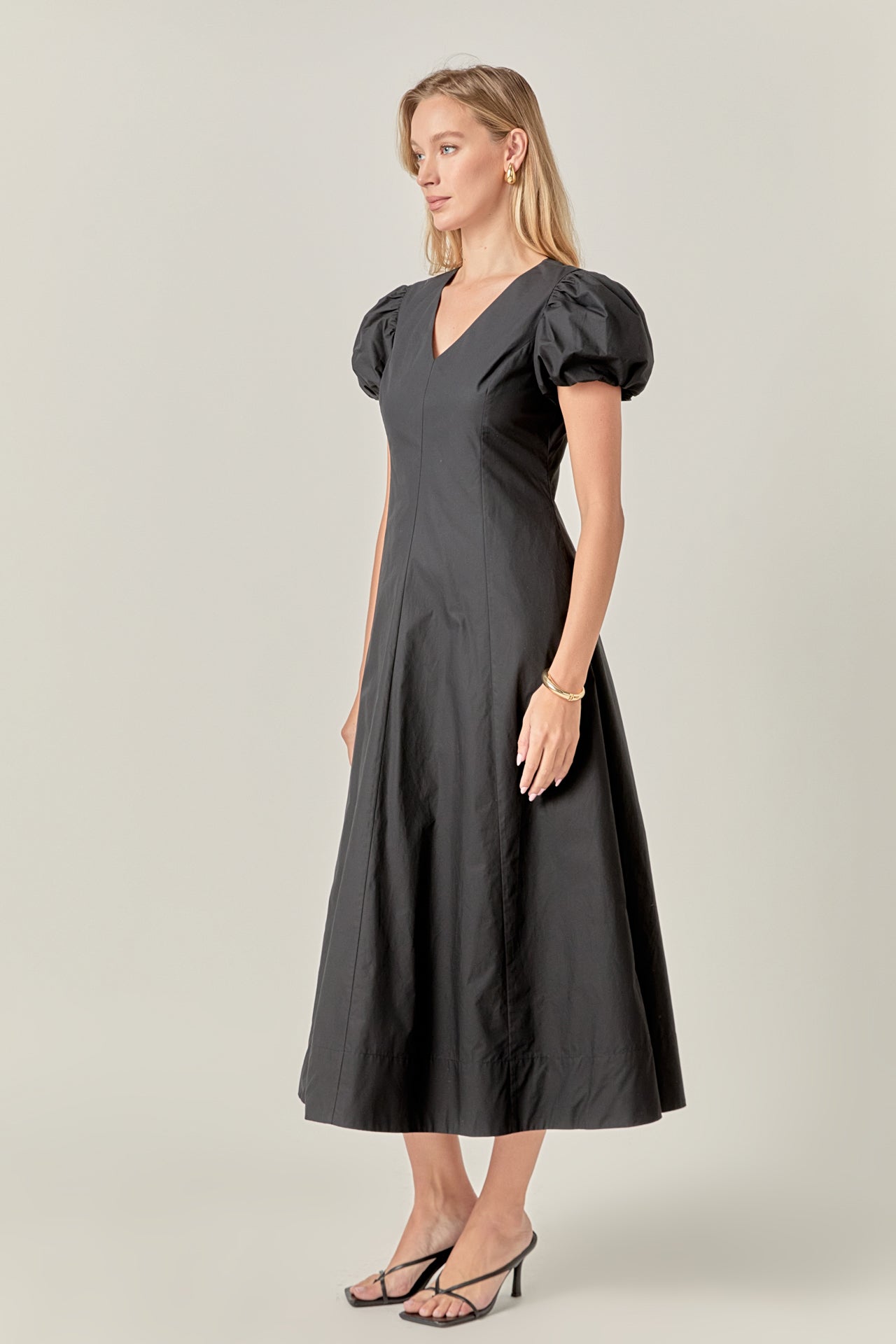 ENGLISH FACTORY - Deep V Neck Midi Dress - DRESSES available at Objectrare