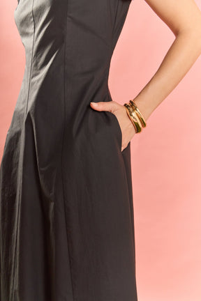 ENGLISH FACTORY - Deep V Neck Midi Dress - DRESSES available at Objectrare