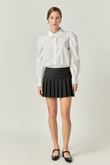 ENGLISH FACTORY - English Factory - Hollow Out Trim Shirt Top - SHIRTS & BLOUSES available at Objectrare