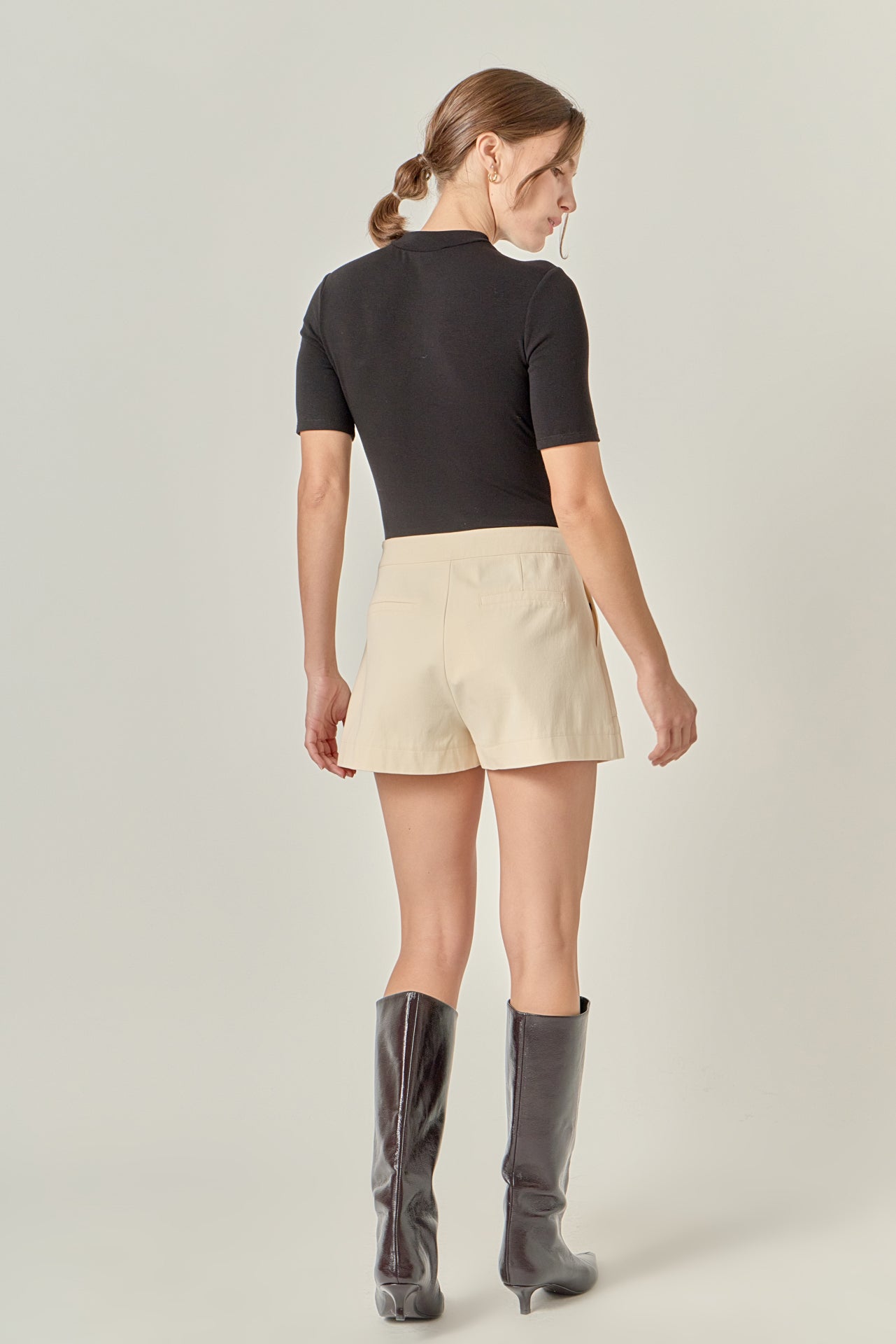 ENGLISH FACTORY - Wrap Detail Mini Skort - SKORTS available at Objectrare