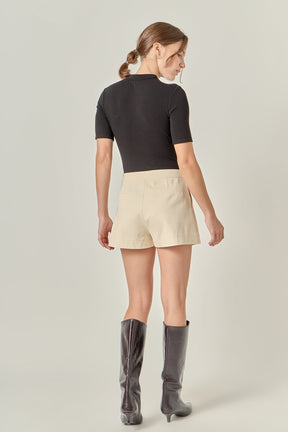 ENGLISH FACTORY - Wrap Detail Mini Skort - SKORTS available at Objectrare