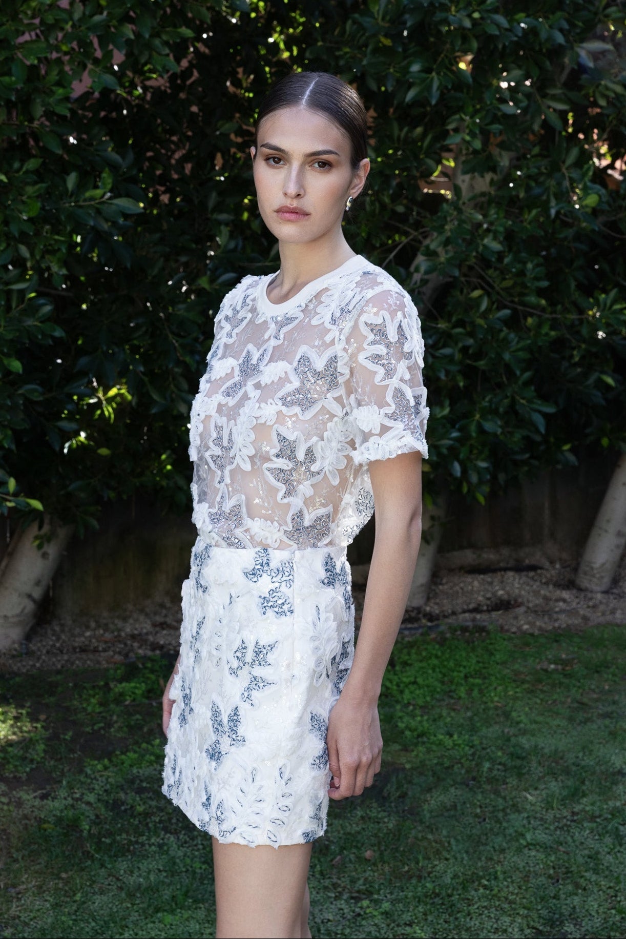 ENDLESS ROSE - Embroidered Short Skirt - SKIRTS available at Objectrare