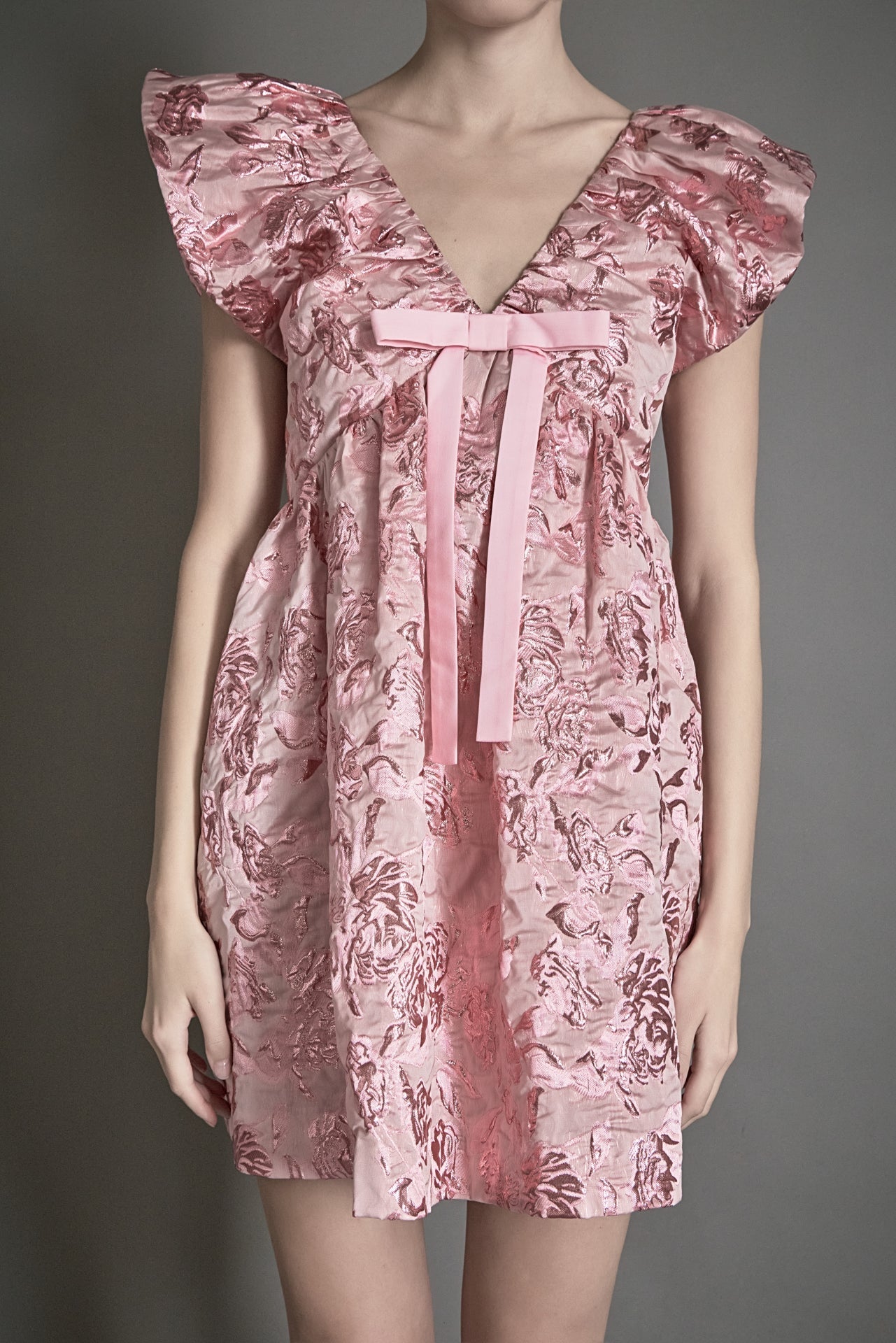 ENDLESS ROSE - Jacquard Print Mini Dress - DRESSES available at Objectrare