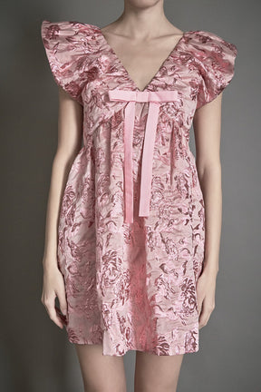 ENDLESS ROSE - Jacquard Print Mini Dress - DRESSES available at Objectrare
