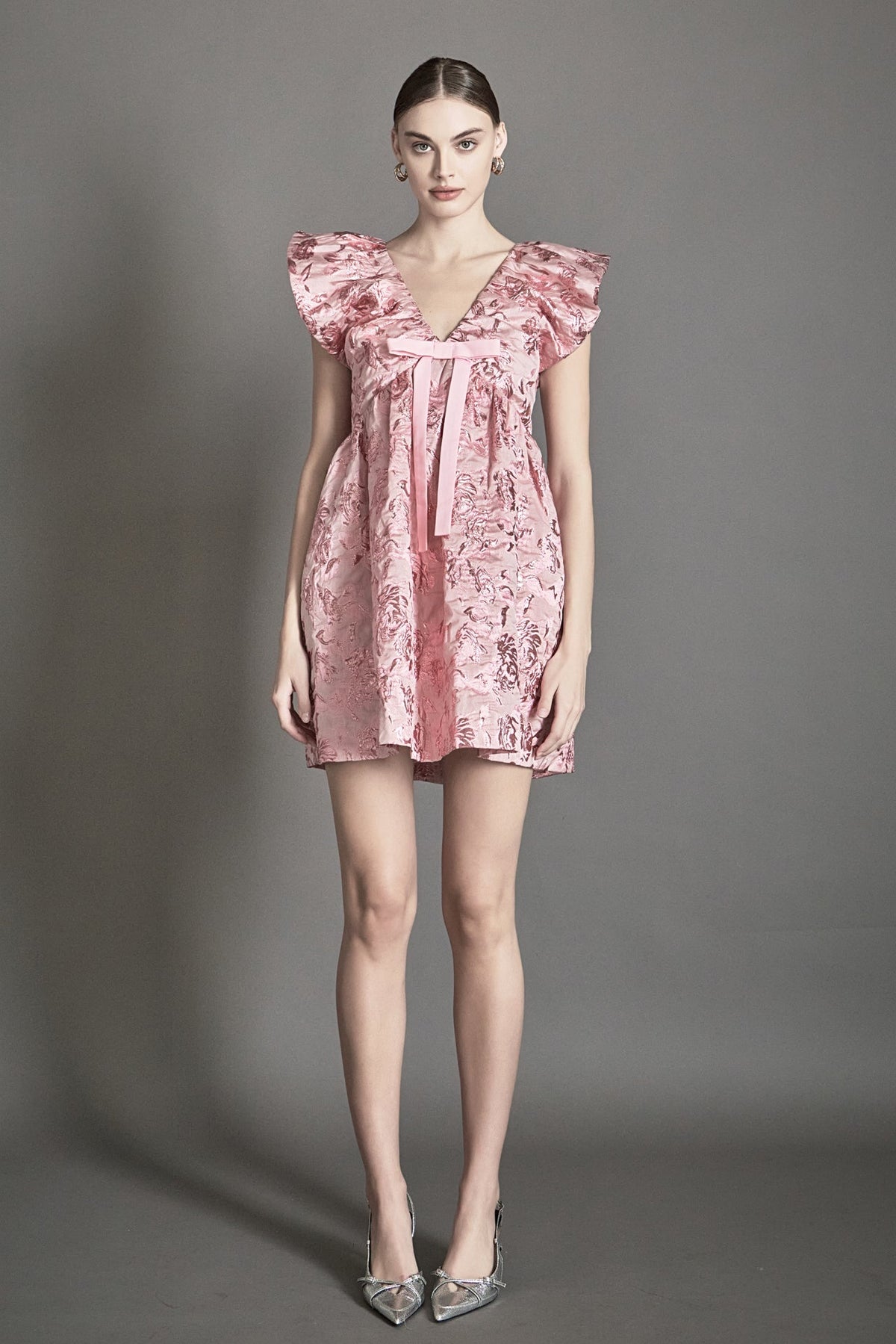 ENDLESS ROSE - Jacquard Print Mini Dress - DRESSES available at Objectrare