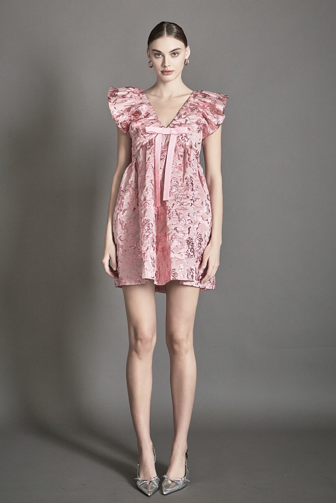 ENDLESS ROSE - Jacquard Print Mini Dress - DRESSES available at Objectrare