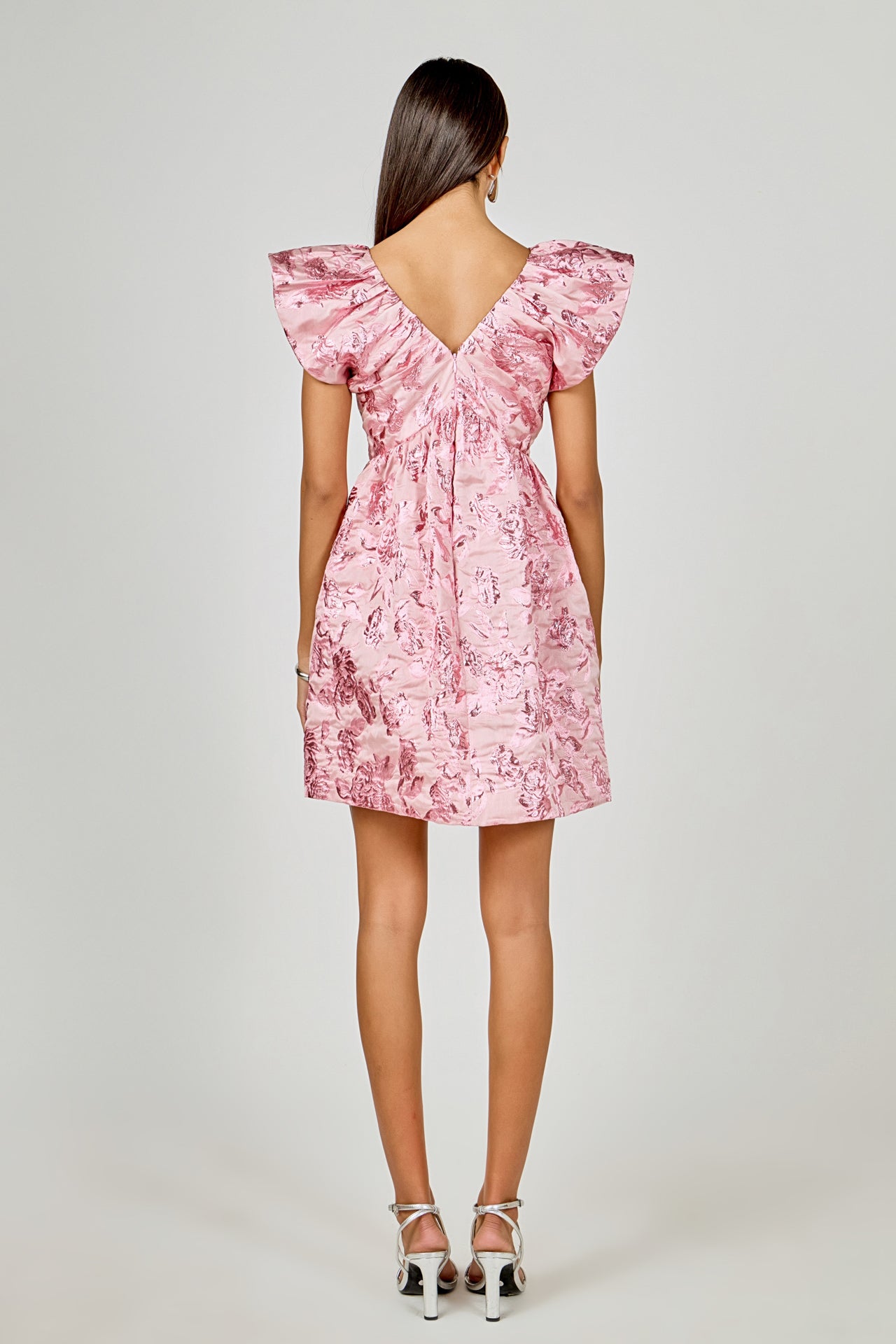 Jacquard Print Mini Dress