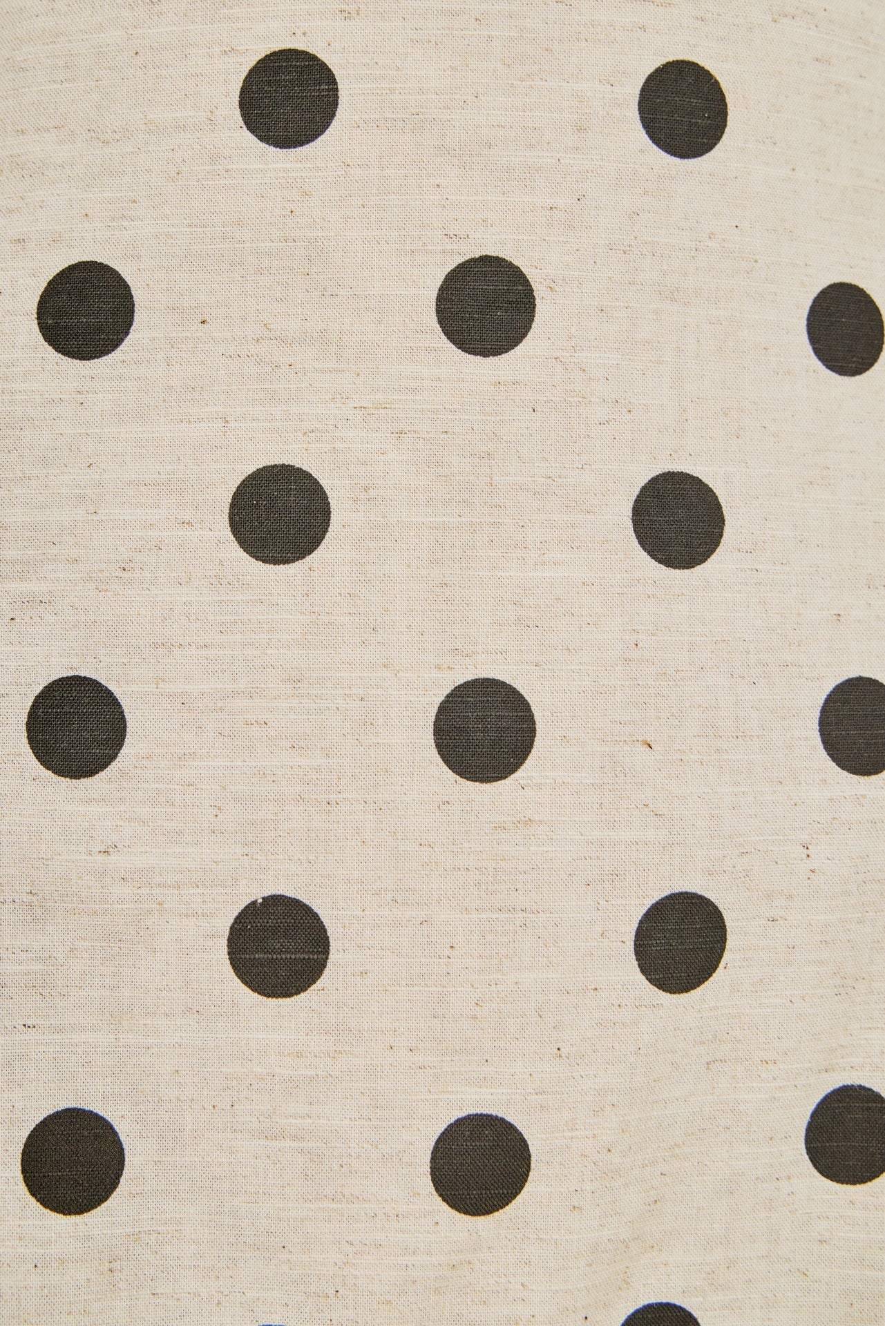 Polka Dot Linen Strapless Midi Dress