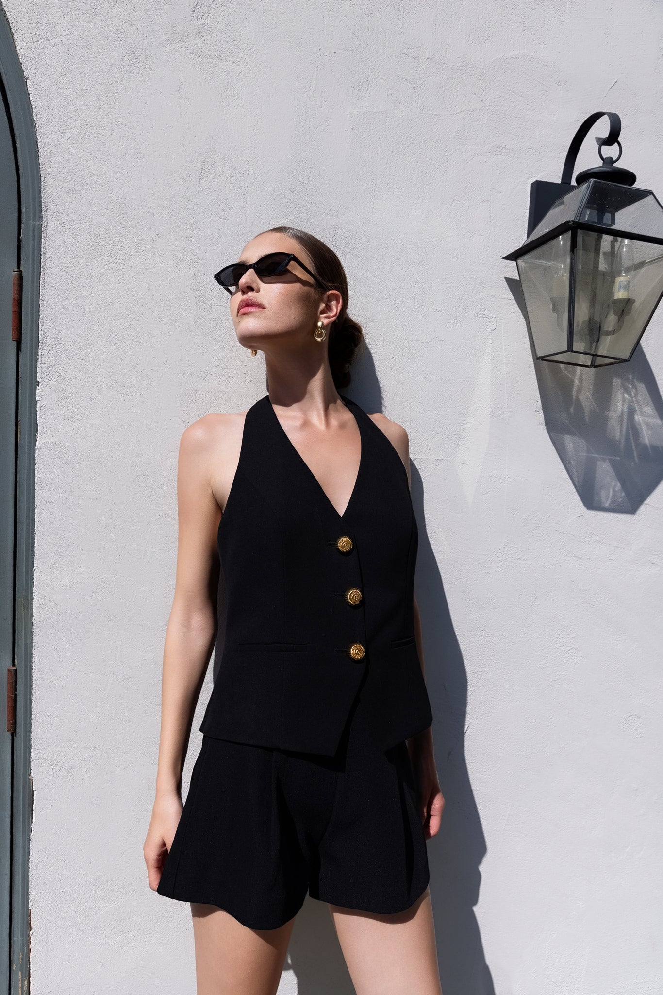 ENDLESS ROSE - Button Down Halter Top - TOPS available at Objectrare
