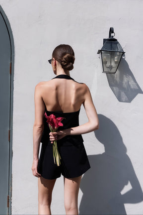 ENDLESS ROSE - Button Down Halter Top - TOPS available at Objectrare