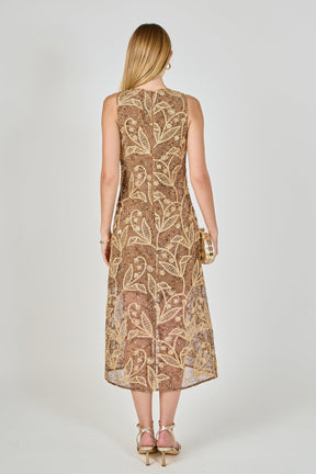 ENDLESS ROSE - Textured Sleeveless Maxi Dress - DRESSES available at Objectrare