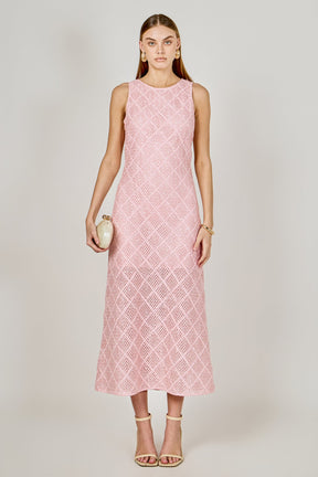 ENDLESS ROSE - Textured Sleeveless Midi Dress - DRESSES available at Objectrare