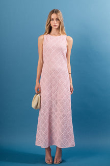 ENDLESS ROSE - Textured Sleeveless Midi Dress - DRESSES available at Objectrare
