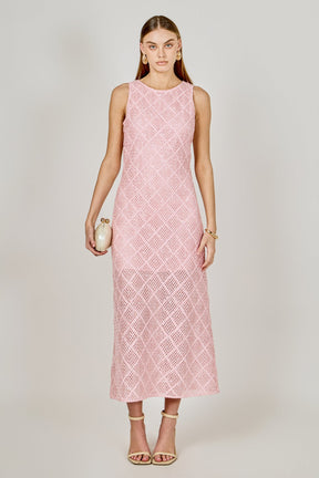 ENDLESS ROSE - Textured Sleeveless Midi Dress - DRESSES available at Objectrare