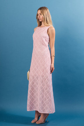 ENDLESS ROSE - Textured Sleeveless Midi Dress - DRESSES available at Objectrare