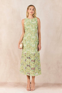 Textured Sleeveless Maxi Dress