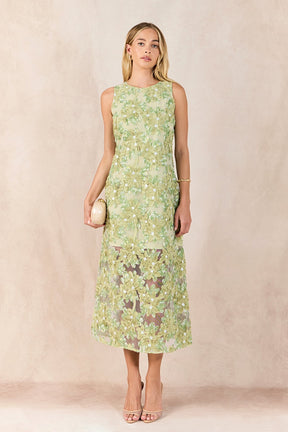 Textured Sleeveless Maxi Dress