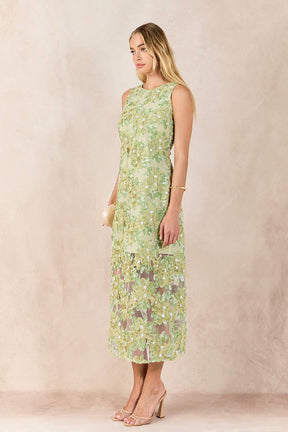 Textured Sleeveless Maxi Dress