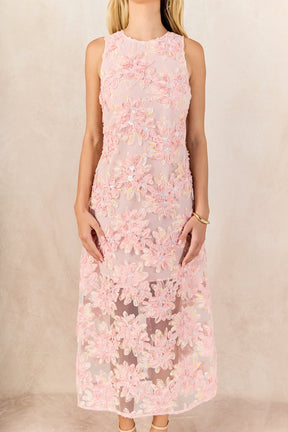 ENDLESS ROSE - Textured Sleeveless Maxi Dress - DRESSES available at Objectrare