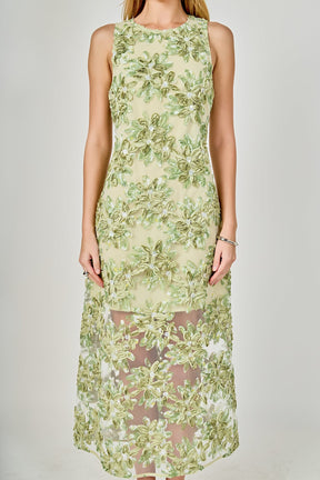 Textured Sleeveless Maxi Dress