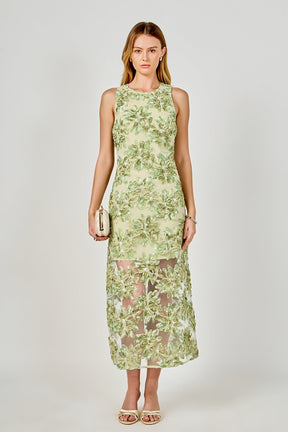 ENDLESS ROSE - Textured Sleeveless Maxi Dress - DRESSES available at Objectrare