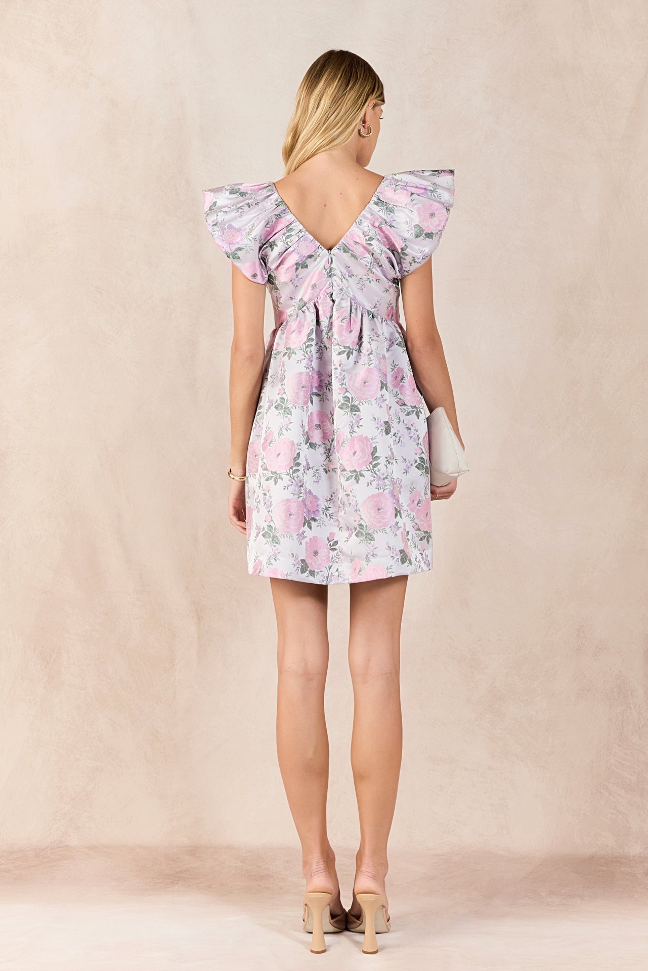 ENDLESS ROSE - Jacquard Mini Dress with Bow - DRESSES available at Objectrare