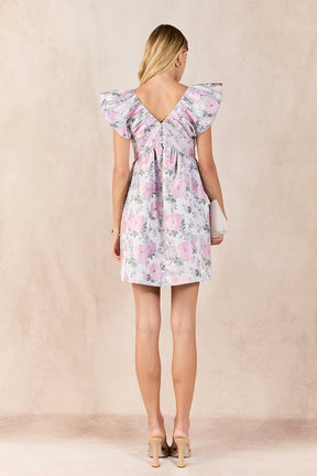ENDLESS ROSE - Jacquard Mini Dress with Bow - DRESSES available at Objectrare