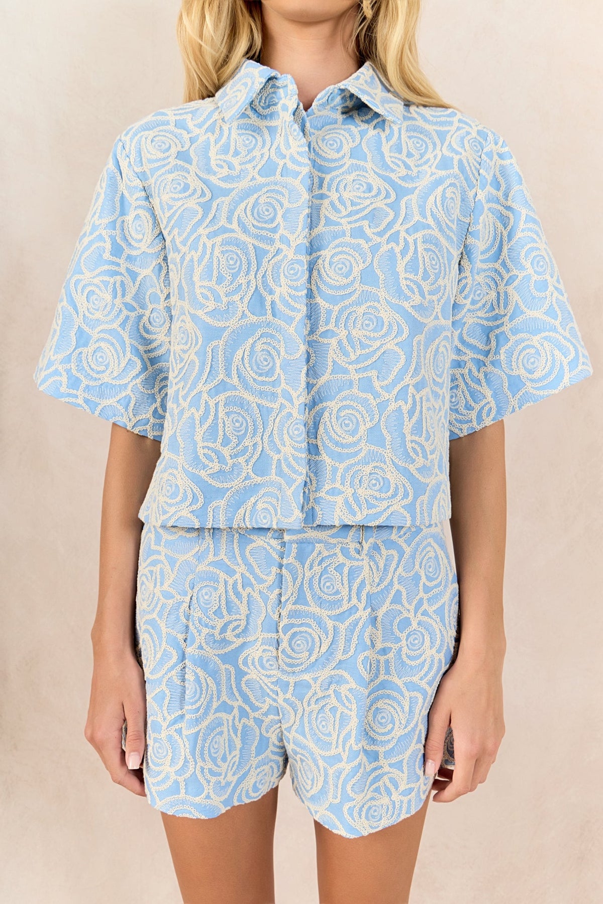 Embroidered Detail Top