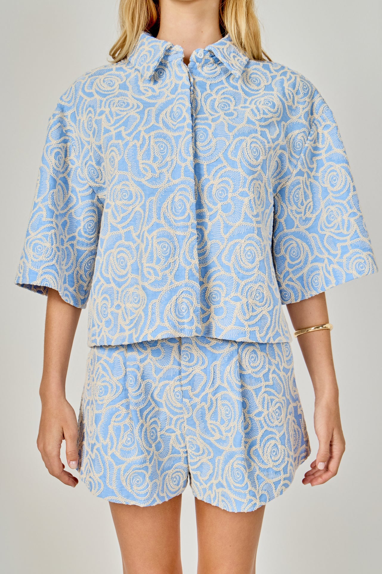 Embroidered Detail Top