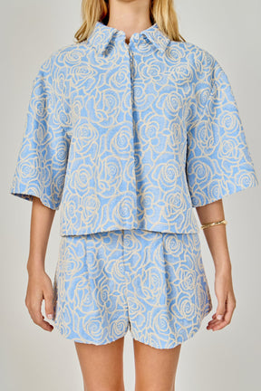 ENDLESS ROSE - Embroidered Detail Top - TOPS available at Objectrare