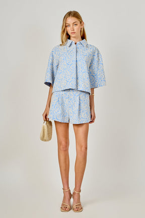 Embroidered Detail Top