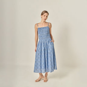 ENGLISH FACTORY - Paisley Smocked Midi Dress - DRESSES available at Objectrare