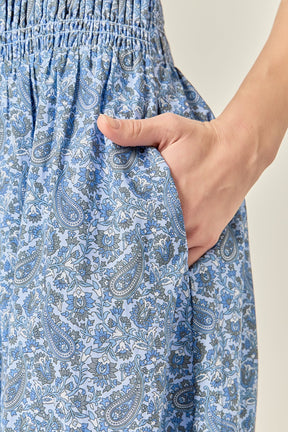 ENGLISH FACTORY - Paisley Smocked Midi Dress - DRESSES available at Objectrare