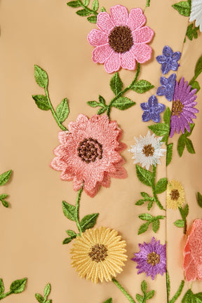 Floral Embroidered Midi Dress