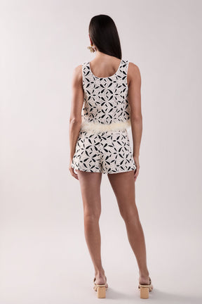 ENGLISH FACTORY - High Waisted Crochet Shorts - SHORTS available at Objectrare