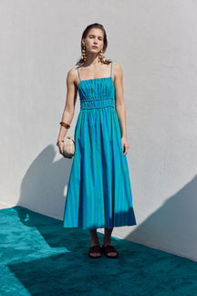 Stripe Sleeveless Maxi Dress