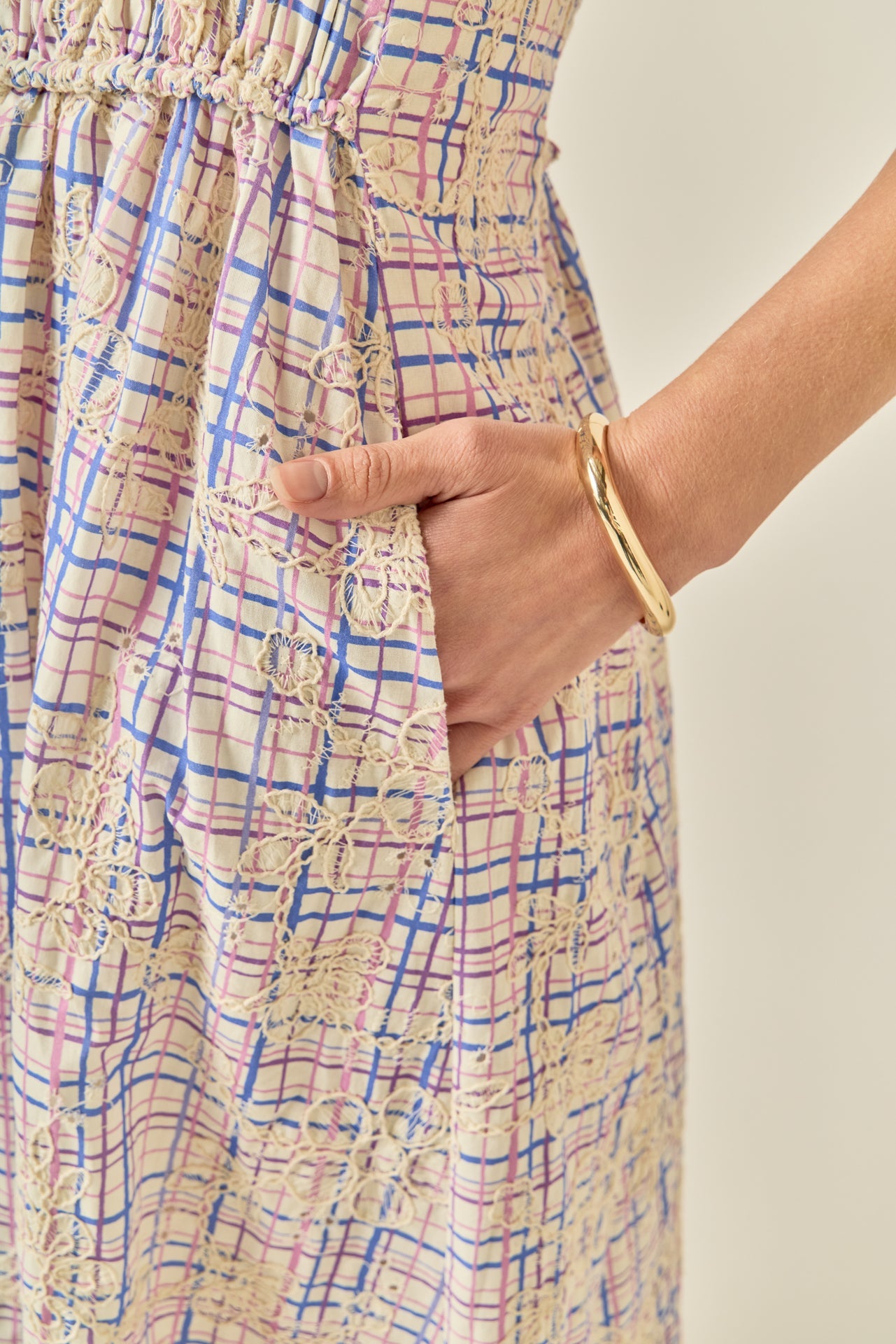 ENGLISH FACTORY - Embroidered Smocked Cami Maxi Dress - DRESSES available at Objectrare