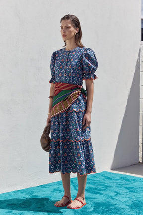 ENGLISH FACTORY - Floral Scallop Midi Dress - DRESSES available at Objectrare