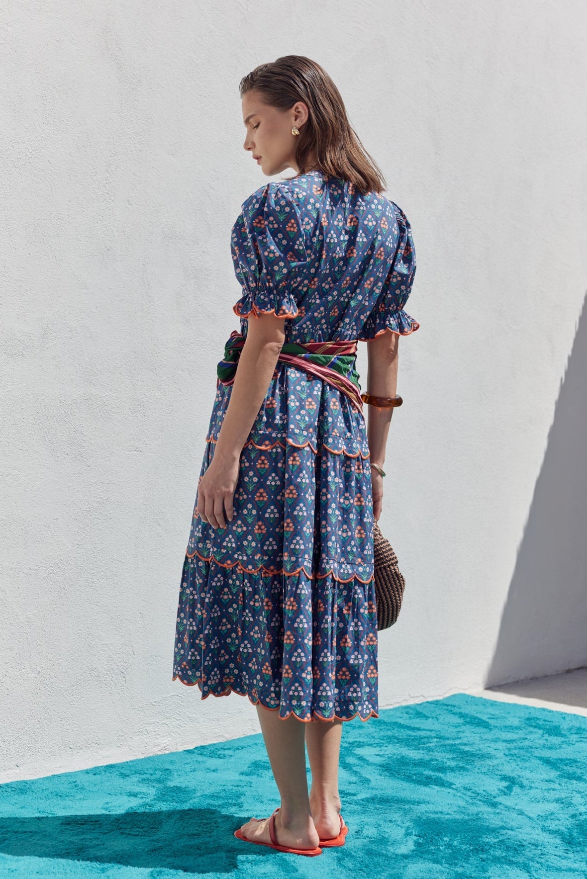 ENGLISH FACTORY - Floral Scallop Midi Dress - DRESSES available at Objectrare