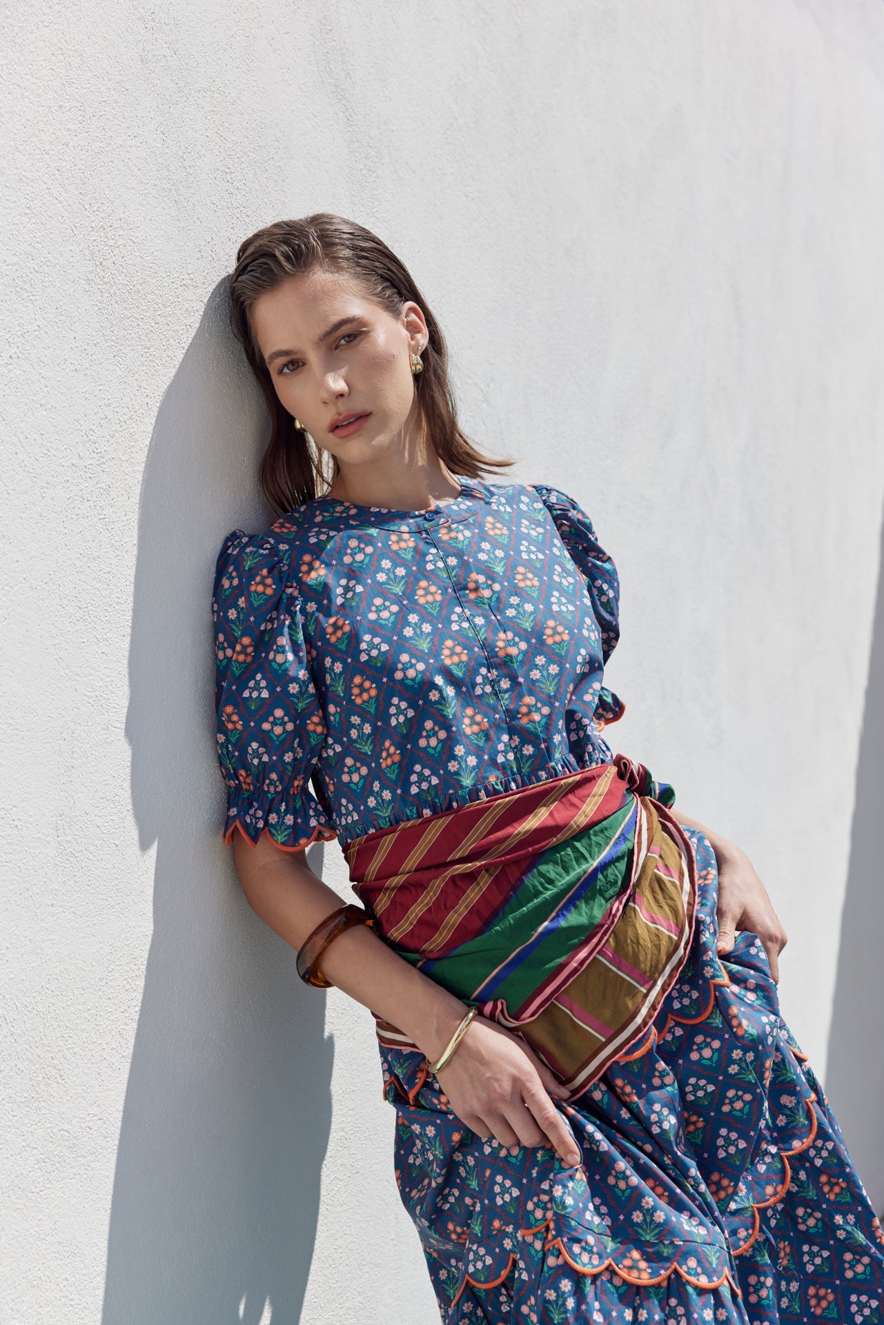 ENGLISH FACTORY - Floral Scallop Midi Dress - DRESSES available at Objectrare