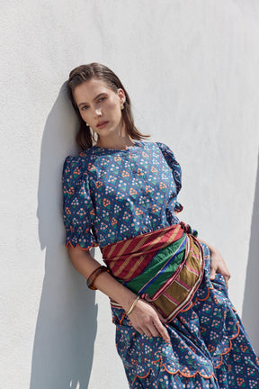 ENGLISH FACTORY - Floral Scallop Midi Dress - DRESSES available at Objectrare