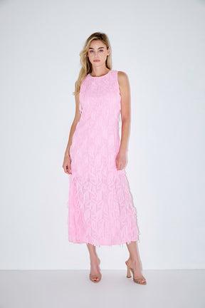 Textured Sleeveless Maxi Dress
