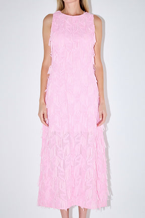 Textured Sleeveless Maxi Dress