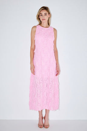 Textured Sleeveless Maxi Dress