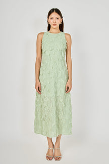 Textured Sleeveless Maxi Dress