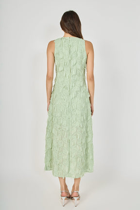 Textured Sleeveless Maxi Dress